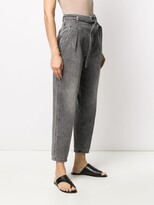 Thumbnail for your product : Pinko High-Rise Belted Cropped Jeans