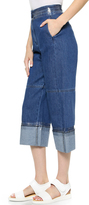 Thumbnail for your product : Maison Martin Margiela 7812 MM6 Denim Wide Leg Cropped Jeans