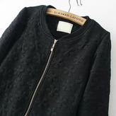 Thumbnail for your product : Jacquard Zipper Black Coat