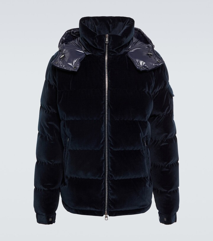 Moncler Armorique velvet down jacket - ShopStyle