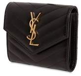 Thumbnail for your product : Saint Laurent Compact 3 Fold Quilted Leather Wallet