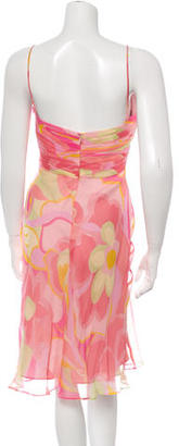 David Meister Silk Floral Print Dress w/ Tags