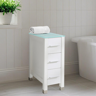 wonline 11.81'' W x 29.53'' H x 21.65'' D Free-Standing Bathroom Cabinet