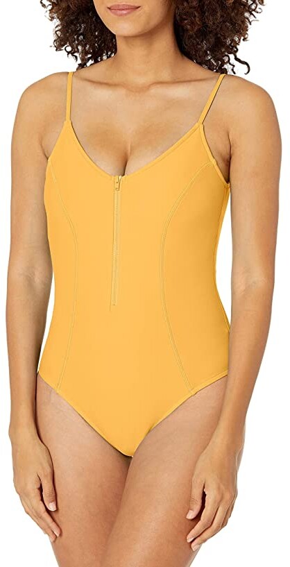 Body Glove Womens Time Zip Front One Piece Swimsuit
