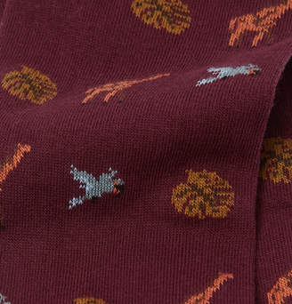 Corgi Intarsia Cotton-Blend Socks