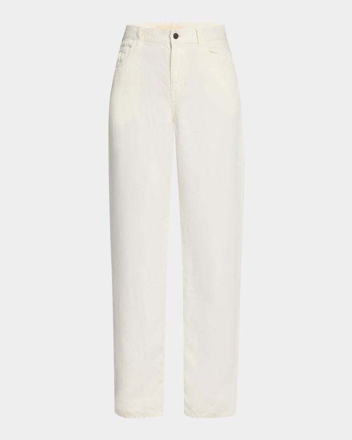 The Row Eglitta Straight-Leg Linen Jeans