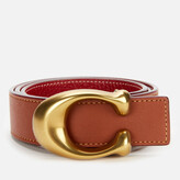 Thumbnail for your product : Coach Women's 32mm C Reversible Belt - Tan/Red 1941 Saddle - XS