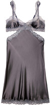 Thumbnail for your product : Stella McCartney Clara Whispering lace-trimmed stretch-silk satin chemise