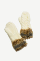 Thumbnail for your product : Ardene Faux Fur-Trimmed Mittens
