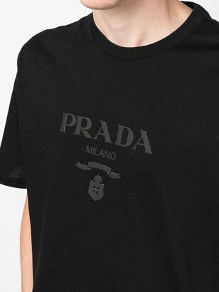 【関税＆送料込み】Prada Raised Logo Round-Neck T-Shirt PRADA || Raised Logo Round-Neck Oversized T-Shirt – FASHION MYST