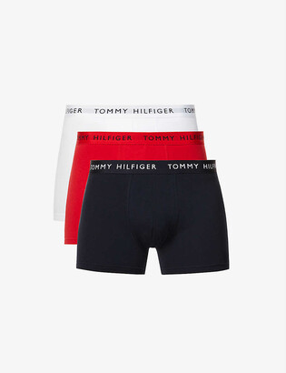 Tommy Hilfiger Pack of three slim-fit stretch-cotton trunks - ShopStyle  Boxers