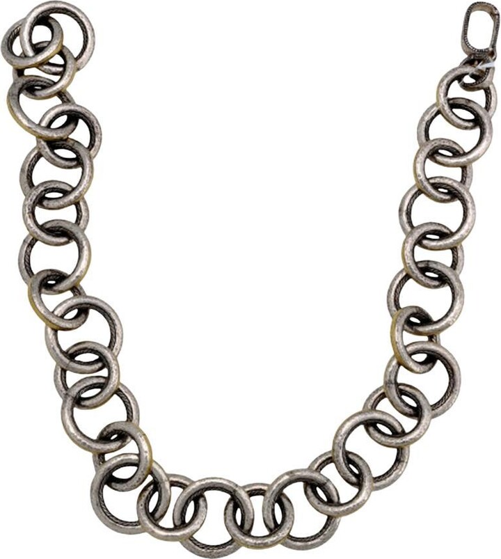 Gurhan Circles Necklace In Sterling Silver With 24k Yellow Gold Detailing