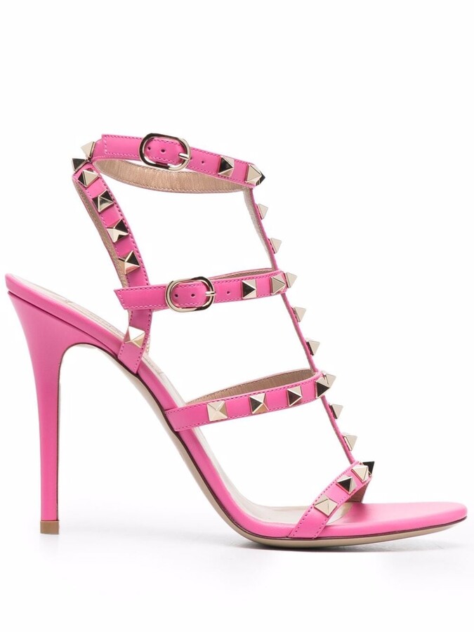Pink Valentino Rockstud Heels | ShopStyle