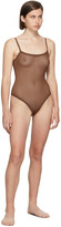 Thumbnail for your product : SKIMS Brown Summer Mesh Strappy Bodysuit