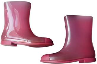 Chanel Pink Plastic Boots