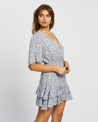 Atmos & Here Atmos&Here - Women's Blue Mini Dresses - Luna Mini Dress - Size 10 at The Iconic