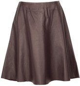 Thumbnail for your product : Derek Lam 10 Crosby Aubergine Flare Leather Skirt
