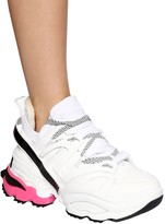 Thumbnail for your product : DSQUARED2 60mm Giant Leather & Neoprene Sneakers