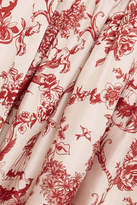 Thumbnail for your product : Evi Grintela Elsa Printed Silk-twill Maxi Dress - Red
