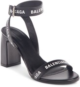 Thumbnail for your product : Balenciaga Block Heel Logo Sandal