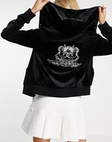Thumbnail for your product : Juicy Couture co-ord anniversary collection velour hoodie in black