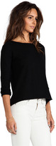 Thumbnail for your product : Autumn Cashmere Flared Boatneck Sweater With Leopard Elbow Patches