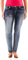 Thumbnail for your product : JCPenney Ariya 5-Pocket Embroidered Skinny Jeans - Plus