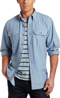Carhartt CarharttmensB&T Fort Long Sleeve Shirt Lightweight Chambray Button Front Relaxed Fit S202Blue Chambray3X-Large/Tall