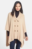 Thumbnail for your product : Nordstrom Double Breasted Cashmere Poncho Cardigan