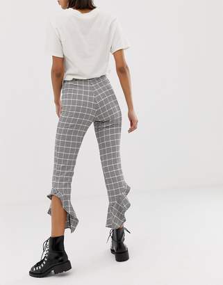 ASOS Design Tailored Soft Fluted Slim Pant in Check