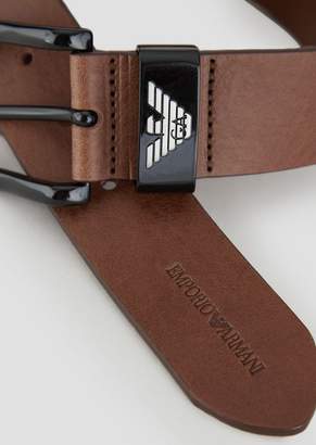 Emporio Armani Full-Grain Leather Belt