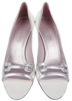 Thumbnail for your product : Jean-Michel Cazabat Leather Peep-Toe Pumps
