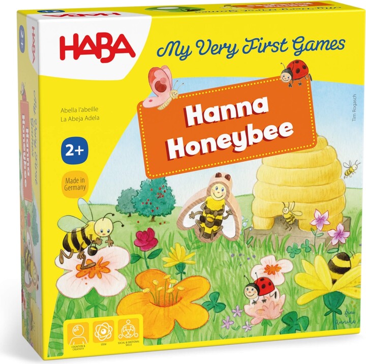 Haba My Very First Games - Hanna Honeybee - 2 Cooperative Color Games & Learning Toys for Toddlers 2-4 Years , Preschool Kids Games (Made in Germany)