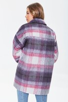 Thumbnail for your product : Forever 21 Women's Plaid Button-Front Shacket in Lavender Medium