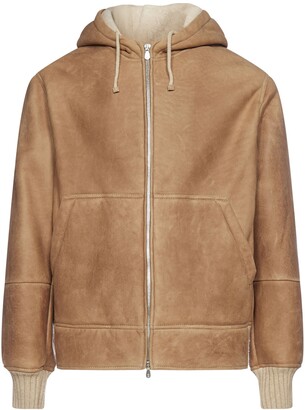 Brunello Cucinelli Hooded Leather Parka, Brown - ShopStyle