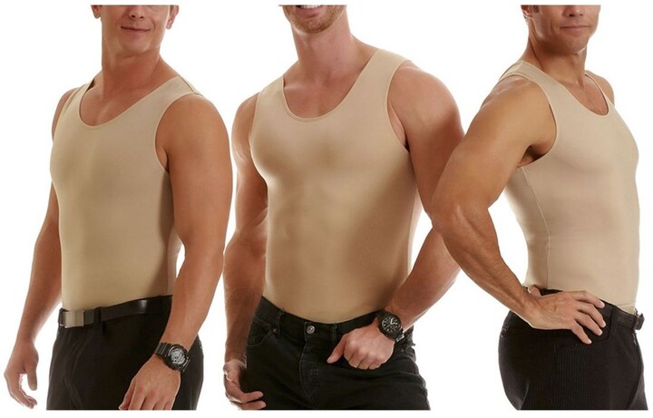 Instaslim Insta Slim Men's 3 Pack Compression Muscle Tank T-Shirts