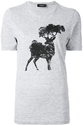 DSQUARED2 elk tree print t-shirt