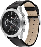 tommy hilfiger decker leather watch 48m