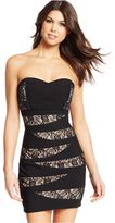 Thumbnail for your product : Emerald Sundae Juniors' Lace-Panel Bodycon Dress