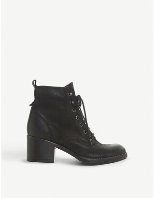 Dune Patsie D shearling-lined leather ankle boots