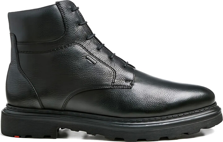 Lloyd Vine textured leather lace-up boots