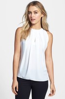 Thumbnail for your product : Vince Camuto Pleat Neck Keyhole Blouse