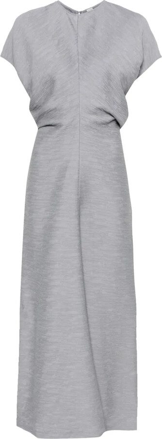 Totême Slouch-Waist Crinkled Maxi Dress