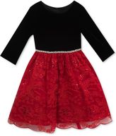 Thumbnail for your product : Rare Editions Sequin-Detail Embroidered Party Dress, Toddler Girls (2T-5T)