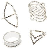 Thumbnail for your product : Charlotte Russe Plus Size Embellished Caged Rings - 4 Pack