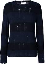 Thumbnail for your product : IRO Tys distressed striped sweater