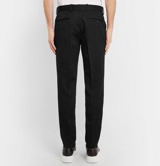Alexander McQueen Black Slim-Fit Wool Trousers