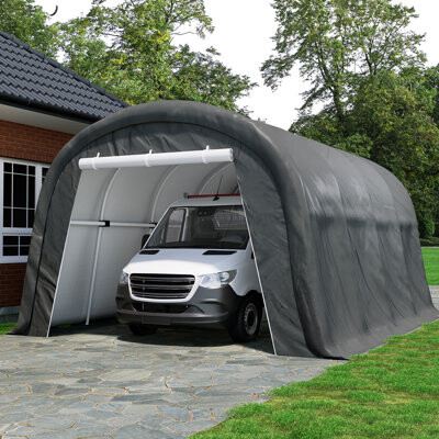COSIEST Carport Galvanized Steel Portable Garage Storage Shed Canopy