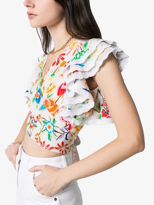 All Things Mochi Bviola floral-print blouse