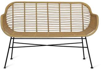 Houseology Garden Trading Hampstead Bench Natural PE Bamboo Steel